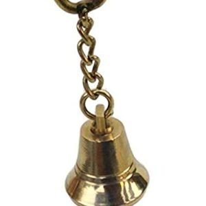 Nautical Brass Bell Keychain Keyring For Bike Keychain For Car Brass Keychain Perfacte Vintage Gifts, Gold