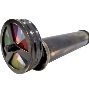 Kids Handcrafted Magic Rotating Kaleidoscope Outdoor Eco-Friendly Brass Ring Working Kaleidoscope Antique Finish Double Wheel Collectible Maritime Optical Brass Handheld Kaleidoscope