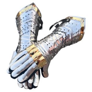 Medieval Templar Gauntlets Steel Medieval Armor Gloves ~ LARP-Lord of the Rings Reenactment Fantasy Role play costume,gift Halloween Decor