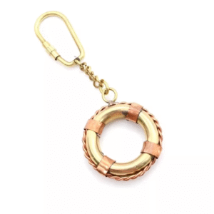 Brass Keychain Charm Sea Gift