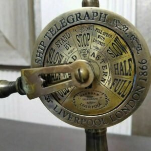 Vintage 6" Brass Nautical Telegraph Telegram Marine Boat Engin Room Retro Gift