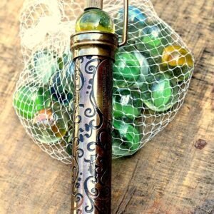 Antiqued Brass Kaleidoscope with Marble Eyepiece Best Kids Toy Kaleidoscope Gift