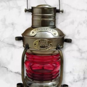 Vintage Brass Maritime Oil Lamp – Antique Ship Lantern, Ideal Nautical Gift
