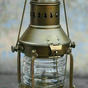 6" Brass Nautical Ship Lantern – Vintage Maritime Light for Home Décor