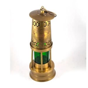 Pair of Brass Nautical Oil Lamps – Maritime Ship Lanterns, Perfect Gift