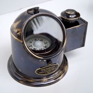 Nautical brass oil lamp binnacle gimbal compass maritime ship lantern boat