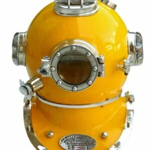 Clock Scuba Diving Helmet US Navy Antique For Collectible item Copper And Brass