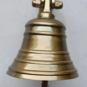 4-Inch Antique Brass Nautical Ship Bell - Decorative Wall Mount Hanging Door Bell