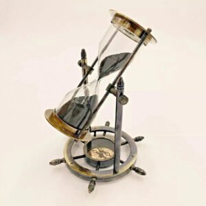 Sand Timer Hourglass Brass Nautical Maritime Hour Glass Vintage Sand Clock Gift