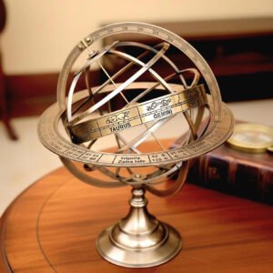 Antique Brass Armillary 18" Globe Vintage Astrolabe Sphere Maritime Brass Deskt