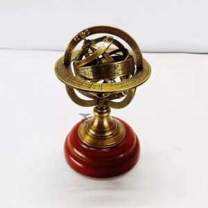 Decorative World Globe, 5" Home Decor, Office Decor- Vintage Zodiac World Map Globe Atlas