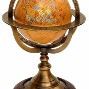 Nautical Vintage Brass Armillary Tabletop Marine Sphere World Globe Decorative