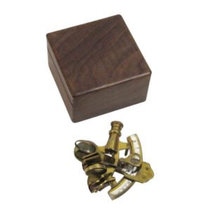 Brass Sextant Ship Nautical 3" inch Navigational Instruments Vintage Box Gift