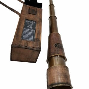 1920s Marine Telescope: Antique Brass with Leather Bag – A Gift for Sea Hobbies