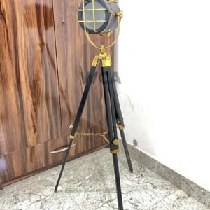 Antique Nautical Tripod Floor Lamp Standing Spotlight For Home Decorative