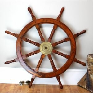 36'' Decorative Gaston Turcotte Ship Wheel Wooden Captain Boat Steering Wall New