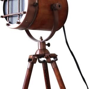 Marine Vintage Low Floor Lamp Antique Studio Model Searchlight with Tripod