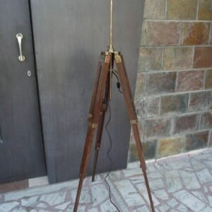 Vintage Studio Theater Spot Light Designer Antique Tripod Search Light Spot Lamp