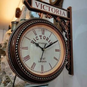 12-Inch Handmade Wooden Wall Clock – Vintage Antique Style for Home & Office Décor