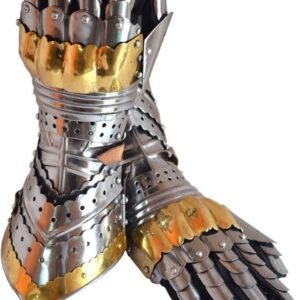 Medieval Warrior Steel Gothic Knight Warrior Functional Gloves & Gauntlets