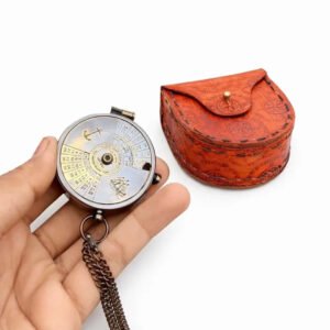 Nautical Vintage Compass Solid Brass Compass in a Black Leather Case Rustic Vintage Home Decor Gifts